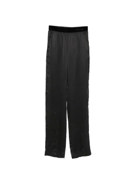 TOM FORD logo-waistband trousers Black PAW683FAX1720