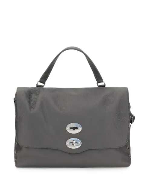 Zanellato medium Postina Daily studded leather tote bag Grey 0680100050000M