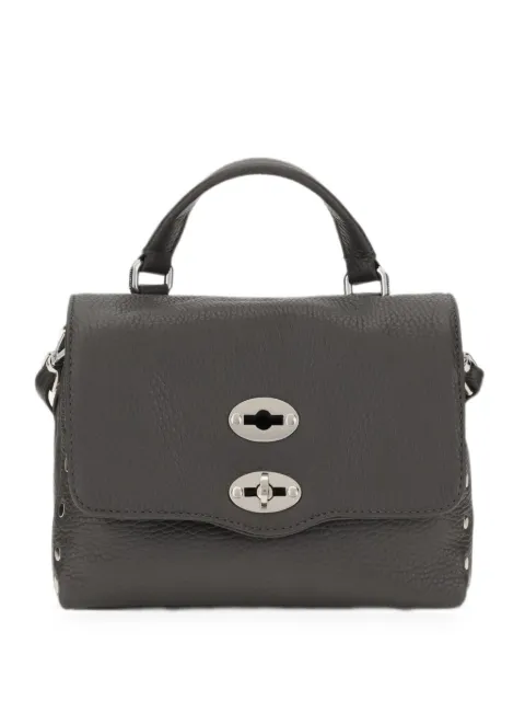 Zanellato Postina Daily studded leather tote bag Grey 0680100050000B