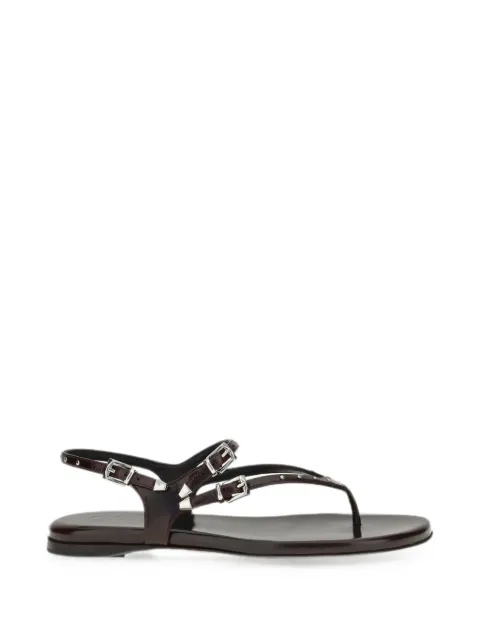 Chloé Susanna studded leather sandals Brown CH26A19YUK
