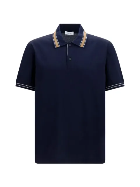 Ferragamo short-sleeve tipped-trim polo shirt Blue 795889