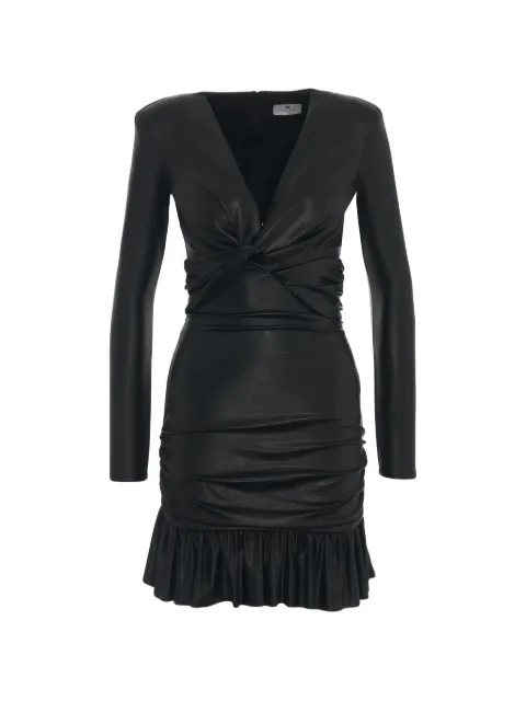 Elisabetta Franchi ruffled-hem mini dress Black AB98966E2