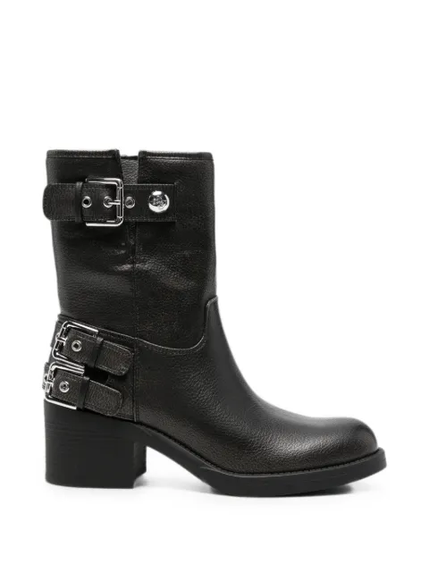 GUESS USA buckle-detail leather boots Black FLTM2WELE10