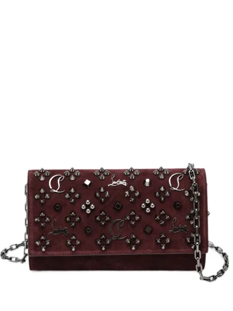 Christian Louboutin Paloma spike-embellished shoulder bag Red 3255232LE8648