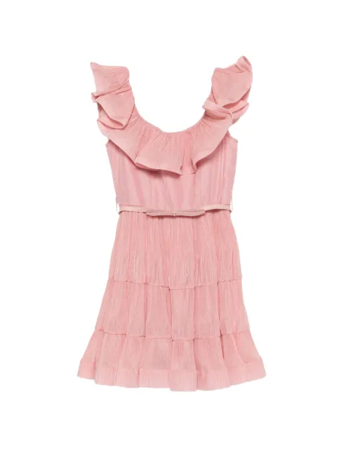 Paper Lace Bon Bon ruffled tiered mini dress Pink P26A114