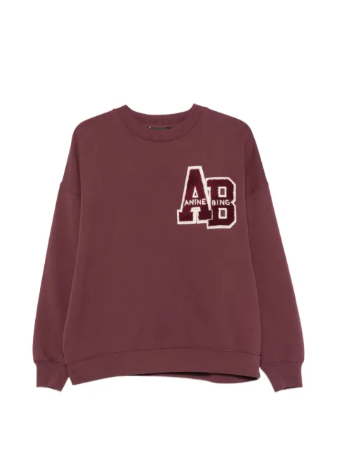 ANINE BING Miles logo-patch sweatshirt Red A0812601