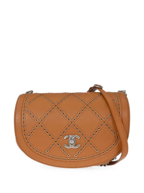 CHANEL Pre-Owned 2017 Coco Eyelets shoulder bag Brown 166902