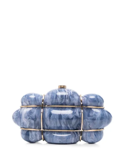 Cult Gaia Bolla marbled clutch bag Blue HDBCL37212AC3777