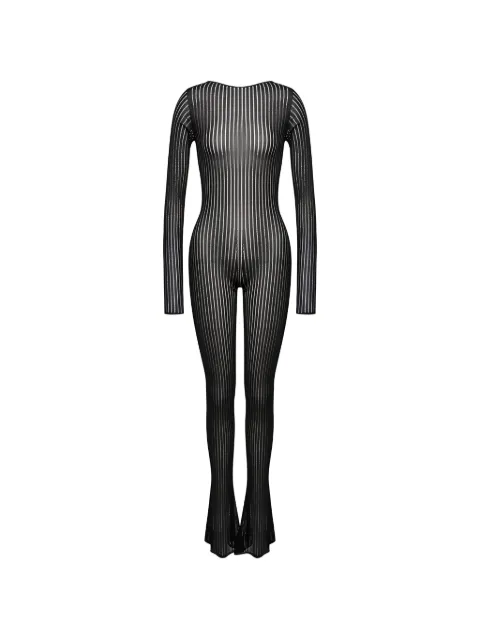 DONDUP striped jumpsuit Black DA566M01045002