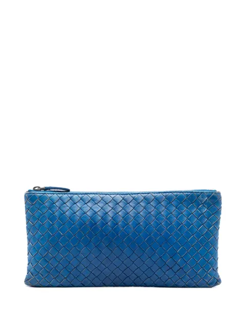 Bottega Veneta Pre-Owned 2012-2026 Nappa Intrecciato clutch bag Blue HLRBKCSFR0DFKF8E