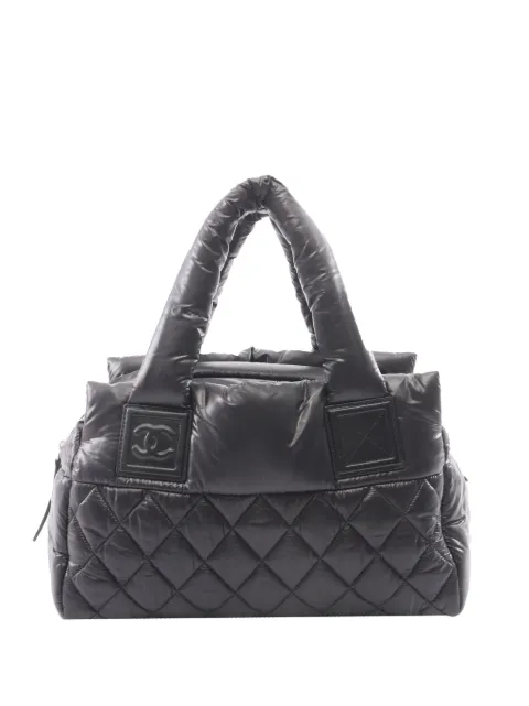 CHANEL Pre-Owned 2009-2010 Small Quilted Nylon Coco Cocoon tote bag Black RINXAMP9CA9A1DDR