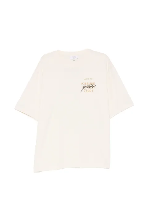 Maison Kitsuné logo-print T-shirt Neutrals MQMJT00KJ0119
