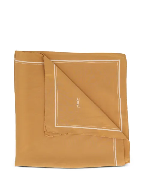 Saint Laurent Pre-Owned YSL logo scarf Yellow W15062631