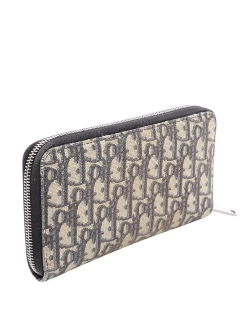 Christian Dior Pre-Owned 2023-2026 Oblique Canvas Wallet long wallets Blue HXK9K2R6YXX755BB