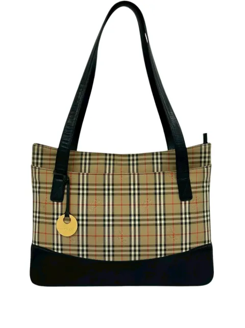 Burberry Pre-Owned 2000-2017 Haymarket Check Canvas tote bag Neutrals FRBL0UWEQ3VKF9OS