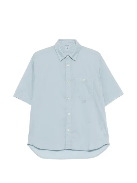 C.P. Company short-sleeve chest-pocket shirt Blue 20CMSH224A110349G809