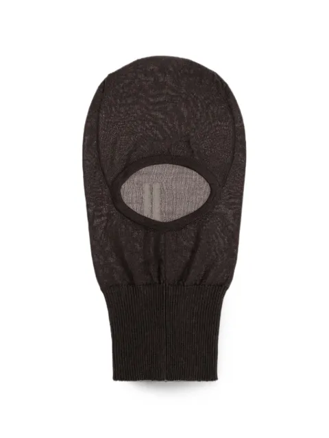 Rick Owens fine-knit cashmere balaclava Brown RU02F4478WS