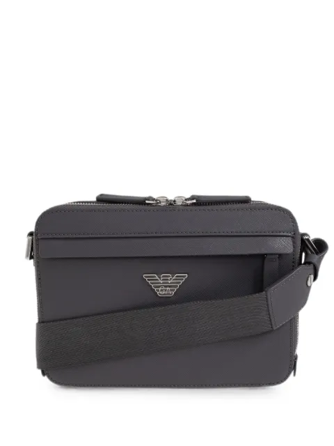 Emporio Armani logo-applique messenger bag Grey EM001186AF13805UA083