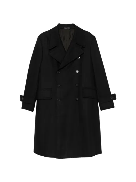 Caruso Corsaro double-breasted coat Black PE0U10CO510F