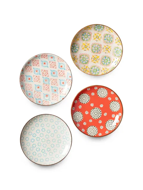 CU I SEEYOU patterned ceramic plates Neutrals CU18621