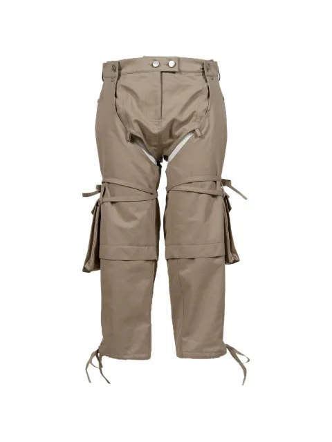 SRVC Studio Bella cut-out tie-fastening cargo pants Neutrals SS25523285
