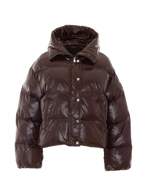PINKO padded hooded jacket Brown 105656A3FI