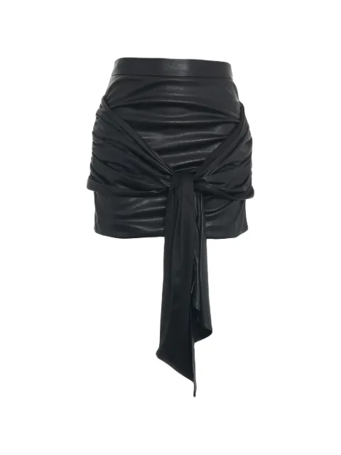 Elisabetta Franchi ruched tie-front mini skirt Black GO21166E2