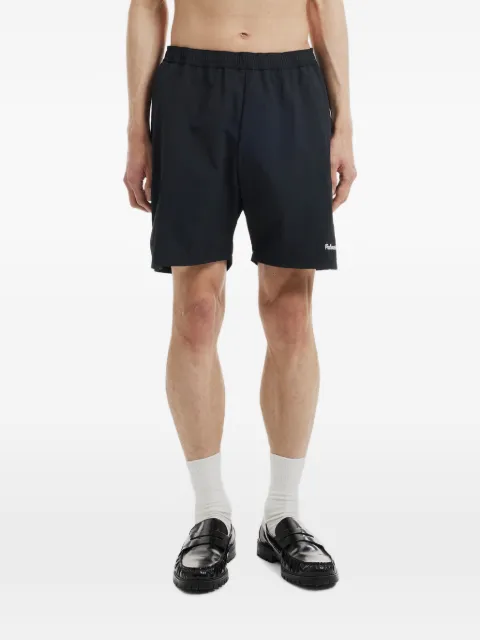 Palmes Stitch logo-print shorts Black P650021999