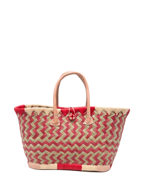 THE NINA STUDIO Clotilde woven-design tote bag Neutrals CLOTILDE