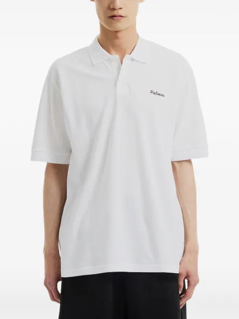 Palmes logo-embroidered piqué polo shirt White P100070001