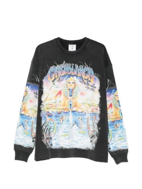 Casablanca Egypt As It Was long-sleeve top Black MPF26JTS06201