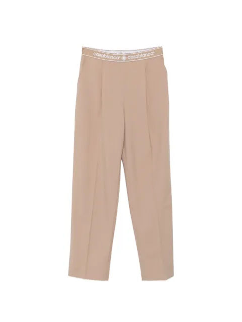 Casablanca logo-waistband trousers Neutrals WPF26TR448