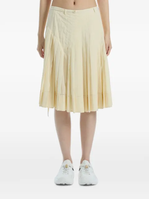 Low Classic pleated belted midi skirt Yellow LW265SK03