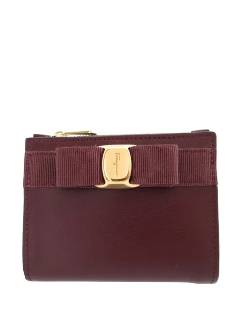 Ferragamo Pre-Owned 2010-2026 Leather Vara Bow Bifold Wallet small wallets Red 705YXGWSVHE2C6FB