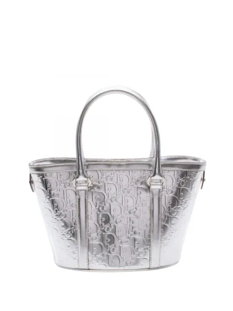 Christian Dior Pre-Owned 2008 Oblique Patent tote bag Silver 195JXUINT3FFOOLY
