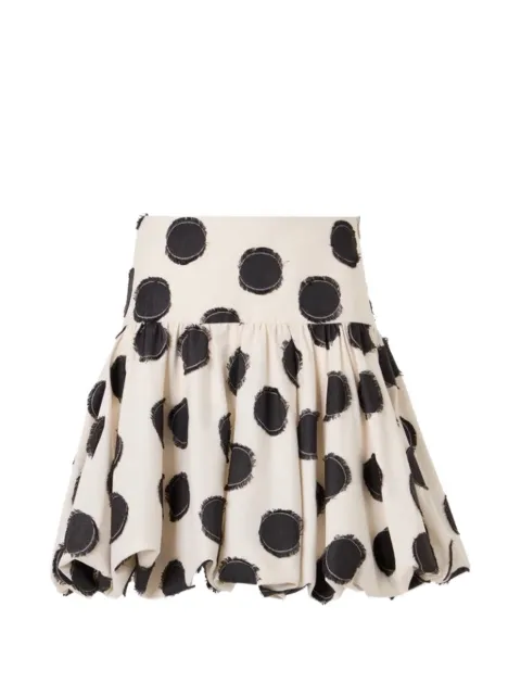 Akris polka-dot bubble-hem mini skirt Neutrals 392105062444