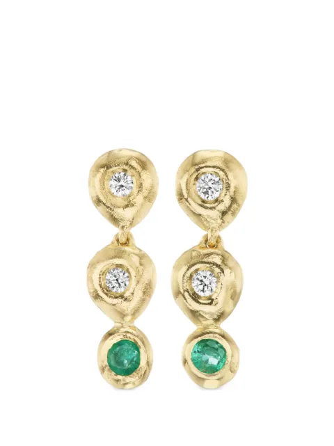 Rene Barnes Reverie IV diamond and emerald earrings Gold REVERIEIVEARRINGS