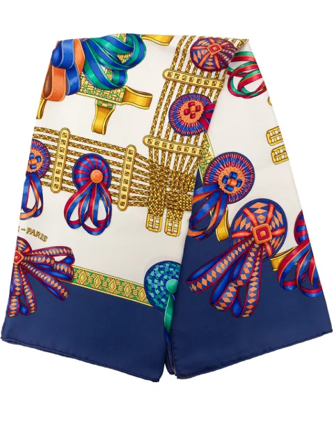 Hermès Pre-Owned 1980-2000 Les Rubans du Cheval Silk Scarf 90 scarves Blue PPG8I50C0590ZXL3