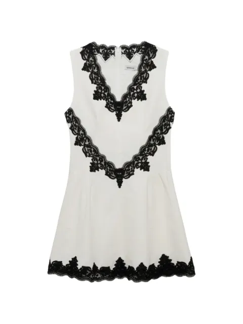 SIMKHAI Minna lace-trim mini dress White 4261172CC