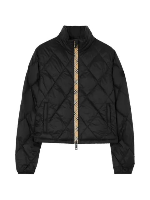 Burberry Checker-tape quilted nylon Bramford jacket Black 8122570