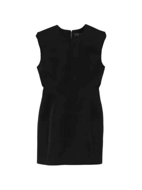 Mugler padded-shoulder sleeveless mini dress Black COM1RO18041020