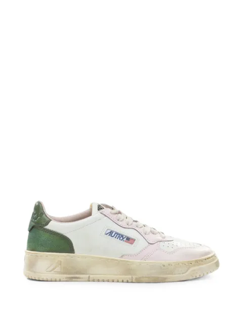 Autry Medallist distressed-effect panelled low-top sneakers White AVLWSV28