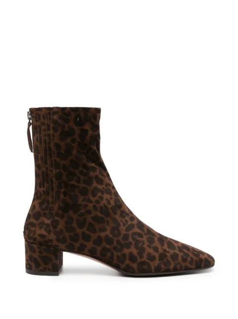 Aquazzura leopard-print ankle boots Brown SHOMIDB8PL