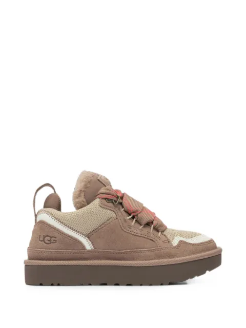 UGG Lowmel suede-panelled chunky low-top sneakers Brown 1144032