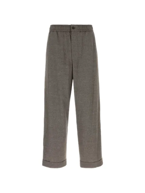 Giorgio Armani melange-effect track pants Brown GM004537TE11804