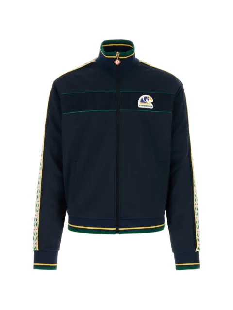 Casablanca logo-patch mesh-panel track jacket Blue MPF26JTP54401
