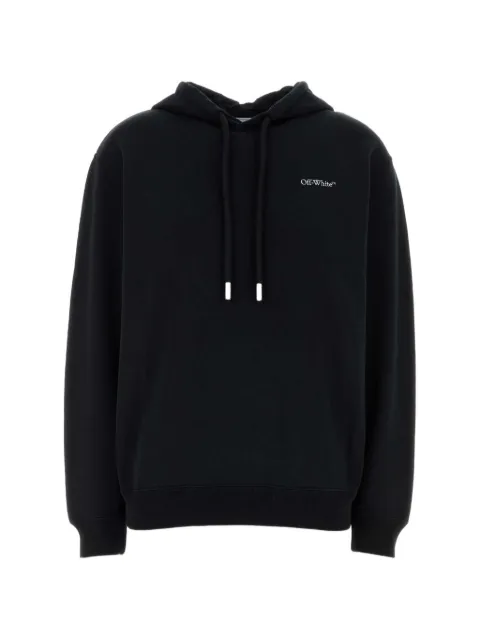 Off-White logo-print hoodie Black 2FE00509T