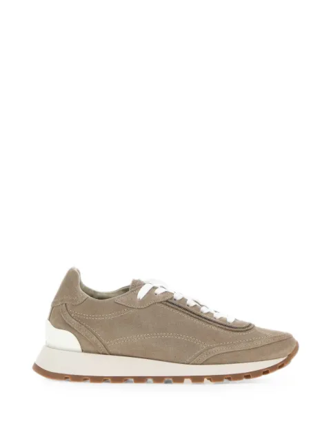 Brunello Cucinelli suede panelled sneakers Neutrals MZSFG3318C5859