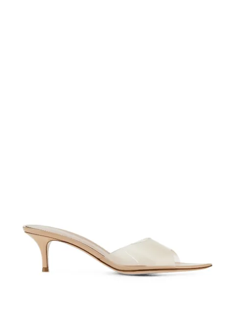 Gianvito Rossi Elle transparent mules White G1512055RICNUNU