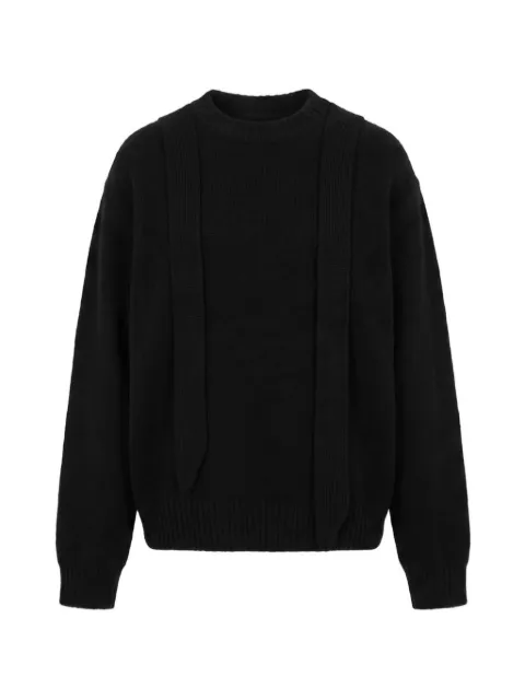 sacai panelled wool jumper Black 2604069M